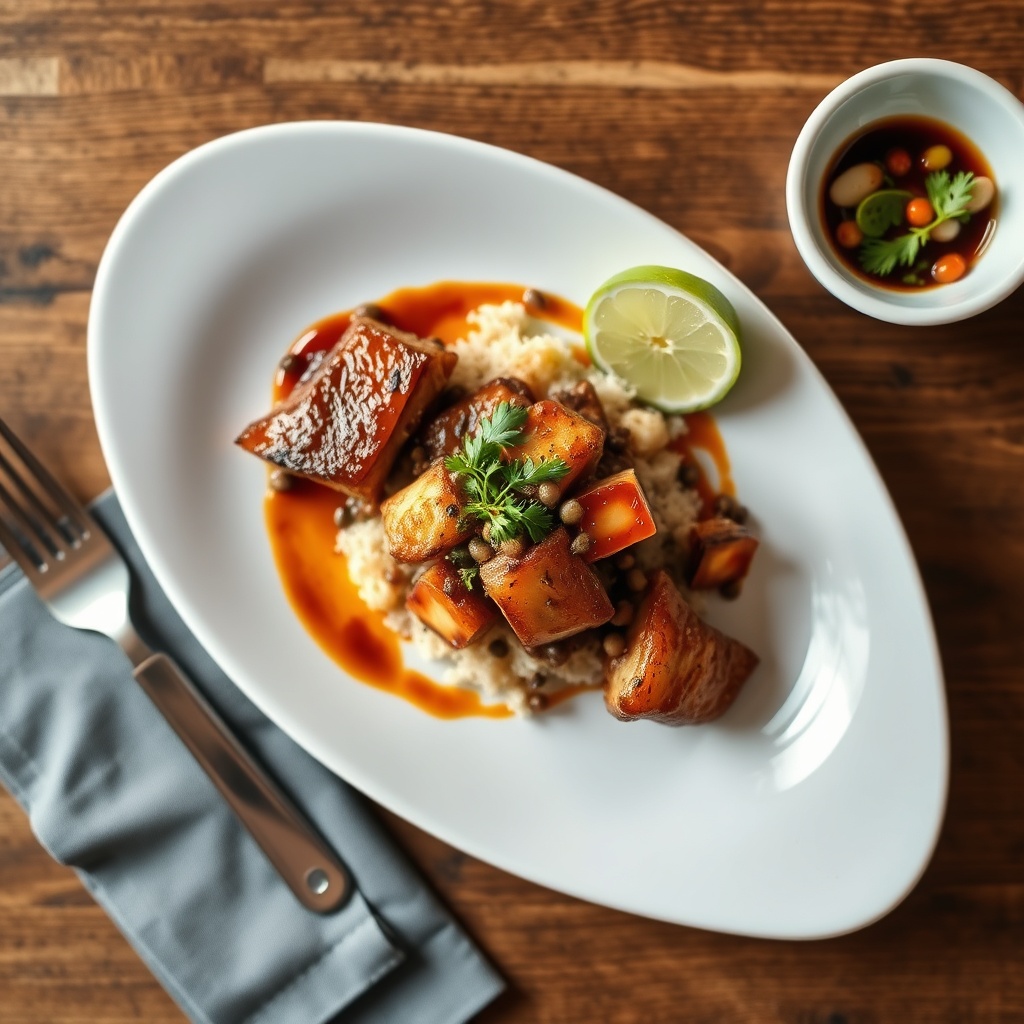 Signature plated dish with sides