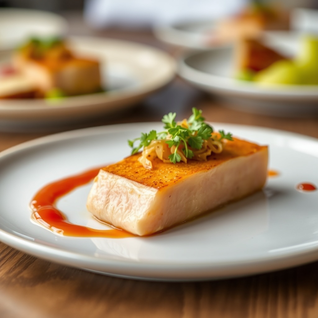 Signature plated entree with seasonal garnish